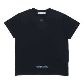 T-shirt noir à manches courtes Off-White pour homme C/O VIRGIL ABLOH Basic Alphabet Stripe