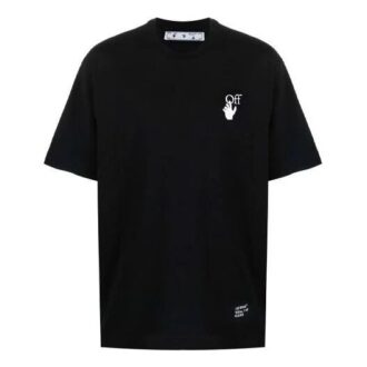 T-shirt noir à manches courtes Off-White pour homme, imprimé flèche
