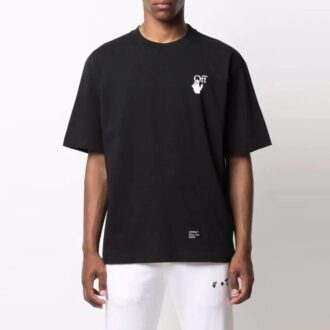 T-shirt noir à manches courtes Off-White pour homme, imprimé flèche