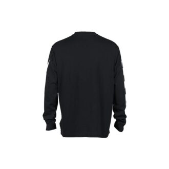 T-shirt noir à manches longues et coupe ample Off-White pour homme, collection printemps-été 2022, motif Diag Alphabet Stripe