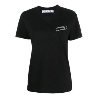 T-shirt Off-White à imprimé noir