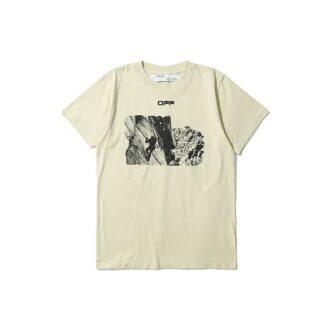 T-shirt Off-White pour homme C/O VIRGIL ABLOH Arrow à manches courtes, blanc crème
