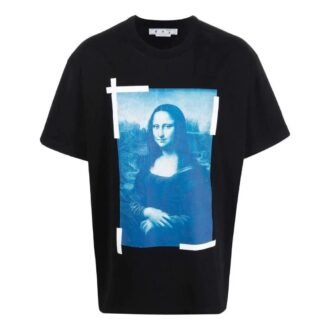 T-shirt Off-White pour homme, collection printemps-été 2022, couleur unie, imprimé motifs, manches courtes, coupe ample, noir