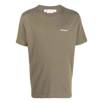 T-shirt Off-White pour homme FW22 à col rond et Shorts, imprimé motif flèches, vert