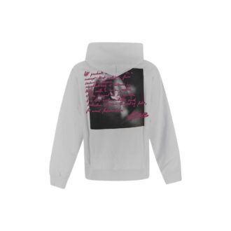T-shirt Off-White pour homme FW22 à manches longues, imprimé alphabétique sur la poitrine, gris clair