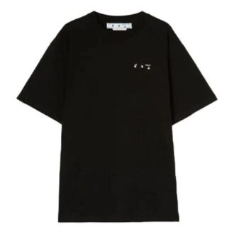 T-shirt Off-White pour homme SS22 Back Caravaggio à manches courtes et coupe ample, noir