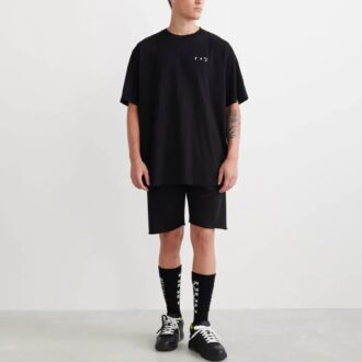 T-shirt Off-White pour homme SS22 Back Caravaggio à manches courtes et coupe ample, noir