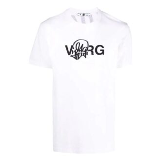 T-shirt Off-White pour homme SS22, couleur unie, imprimé alphabet, col rond, manches courtes, blanc