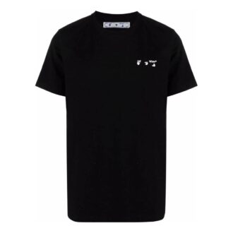 T-shirt Off-White pour homme SS22, couleur unie, imprimé logo alphabétique, col rond, Shorts, version noire