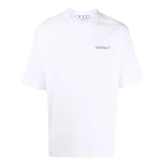 T-shirt Off-White pour homme SS22, couleur unie, imprimé logo alphabétique, Shorts, blanc