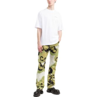 T-shirt Off-White pour homme SS22, couleur unie, imprimé logo alphabétique, Shorts, blanc