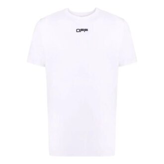 T-shirt Off-White pour homme SS22, couleur unie, imprimé logo, col rond, Shorts, blanc
