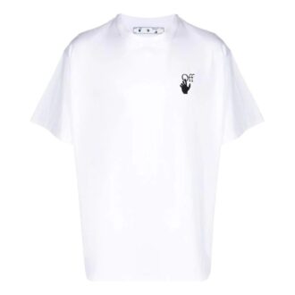 T-shirt Off-White pour homme SS22, couleur unie, imprimé logo flèche, col rond, manches courtes, coupe ample, blanc