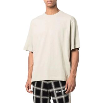 T-shirt Off-White pour homme SS22, couleur unie, à manches courtes et flèche en caoutchouc, blanc crème