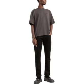 T-shirt Off-White pour homme SS22, dos avec logo classique imprimé, col rond, Shorts, version standard, marron