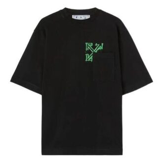 T-shirt Off-White pour homme SS22 à manches courtes et coupe ample, imprimé Arrows, noir