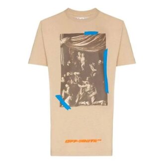T-shirt Off-White X Browns 50 Caravaggio « Khaki Brown »