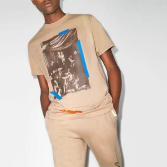 T-shirt Off-White X Browns 50 Caravaggio « Khaki Brown »
