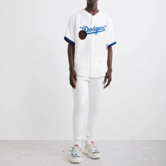 T-shirt Off-White x New Era x MLB Tripartite Crossover « Blanc Bleu »