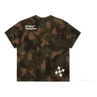 T-shirt oversize à col rond et manches courtes, motif camouflage