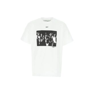 T-shirt oversize à manches courtes avec motif de flèches peintes à la bombe « Blanc Noir »