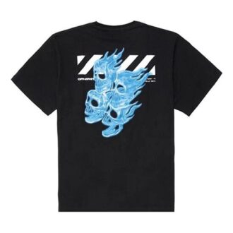 T-shirt oversize à manches courtes imprimé squelette pour homme