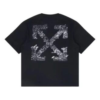T-shirt Paint Splatter Arrow Diag Fit « Noir »