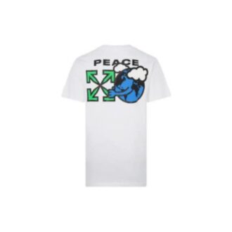 T-shirt Peace Worldwide Over « Blanc/Vert »