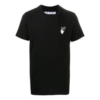T-shirt pour homme noir avec logo Arrows en applique
