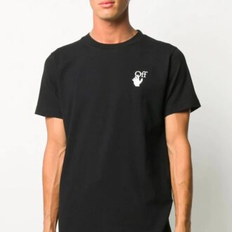 T-shirt pour homme noir avec logo Arrows en applique