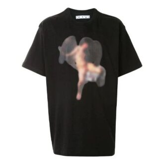 T-shirt pour homme noir avec logo flou « Arrows »