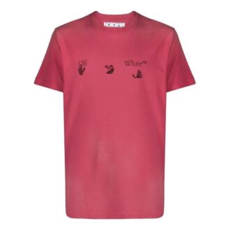 T-shirt rouge à manches courtes avec logo