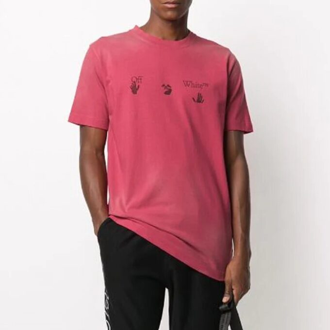 T-shirt rouge à manches courtes avec logo