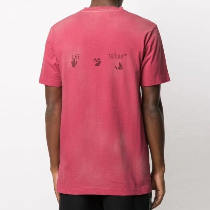 T-shirt rouge à manches courtes avec logo
