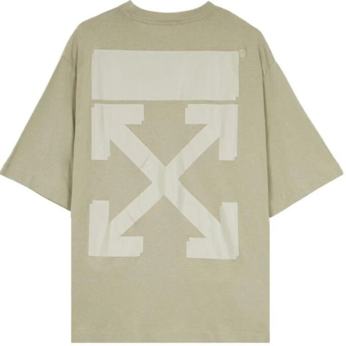 T-shirt Rubber Arrows « Olive Green White »
