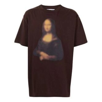 T-shirt à shorts imprimé Off-White pour homme, marron