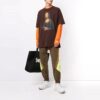 T-shirt à shorts imprimé Off-White pour homme, marron
