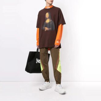 T-shirt à shorts imprimé Off-White pour homme, marron