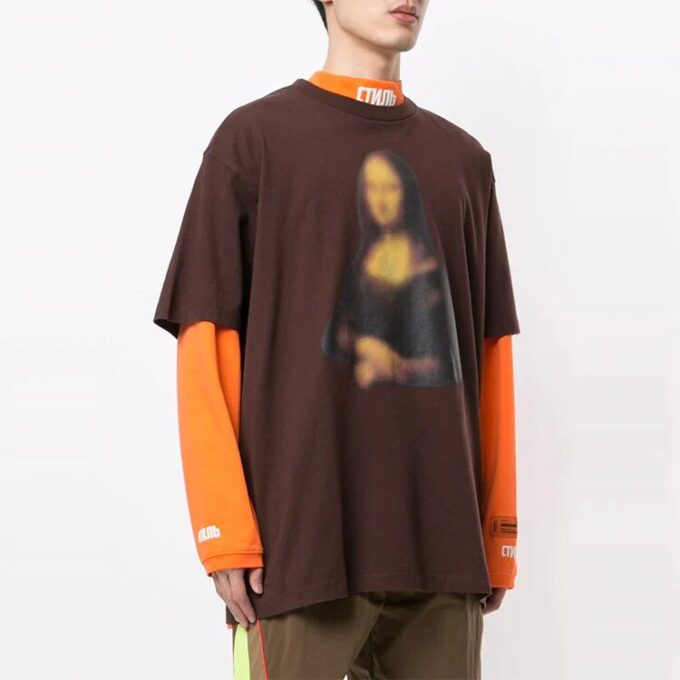 T-shirt à shorts imprimé Off-White pour homme, marron
