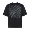 T-shirt à shorts Scribble Diagonal Skate « Noir »