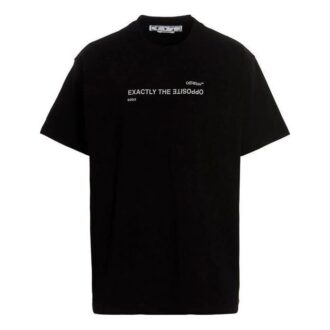 T-shirt Signature en coton noir et blanc