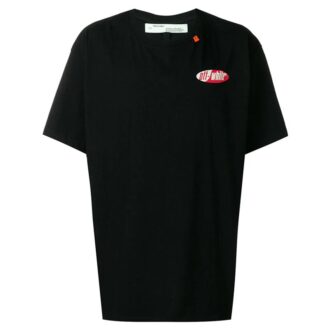 T-shirt slim fit à logo imprimé /Blanc/Rouge