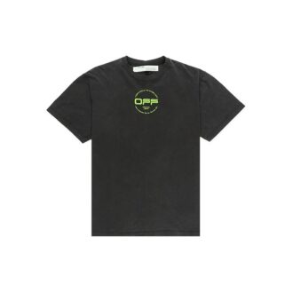 T-shirt slim à manches courtes avec logo main, noir