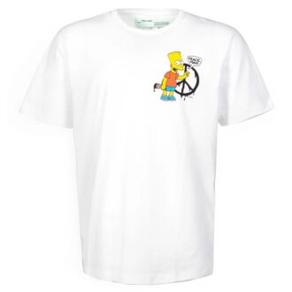 T-shirt slim à manches courtes Bart Peace Sign « Blanc »