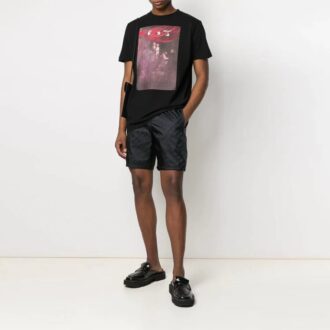 T-shirt slim à manches courtes Caravaggio « Black »