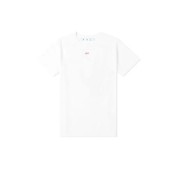 T-shirt slim à manches courtes et imprimé au pochoir « Blanc/Rouge »