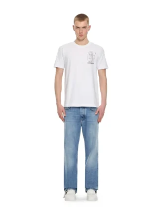 T-shirt slim Outline Double Arrow