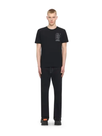 T-shirt slim Outline Double Arrow