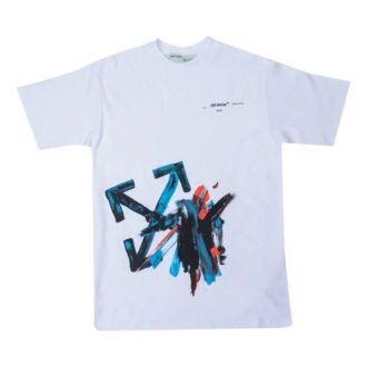T-shirt Tomboy Off-White c/o Virgil Abloh avec flèches en pinceaux, blanc