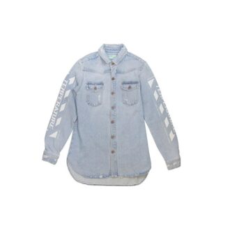 Temperature C/O Virgil Abloh Chemise en Denim pour homme, bleu clair